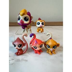 Littlest Pet Shop Baboon Monkey Friends Family Pet Lot Mixed Series LPS